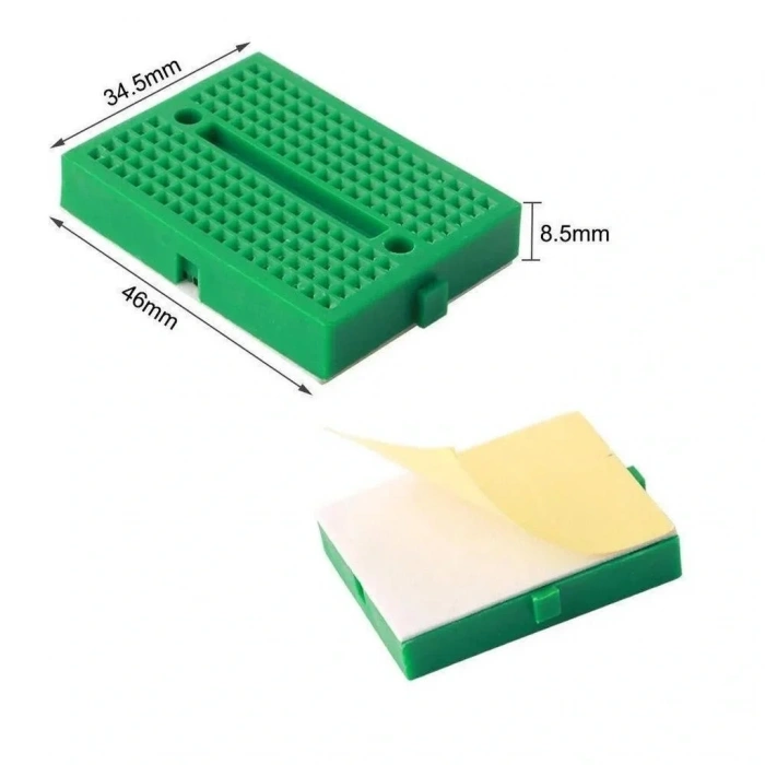 Mini Breadboard Yeşil Yapışkanlı 170 Pin 1 Adet