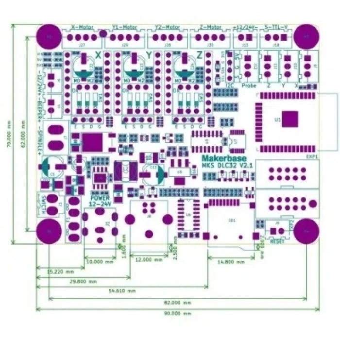 MKS DLC32 v2.1 GRBL CNC Kontrol Kartı Seti + TS35-R LCD Ekran