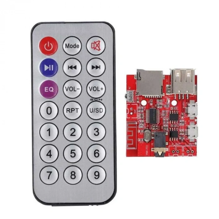 MP3 Kumandalı Bluetooth Amfi Devresi SD Kart + USB