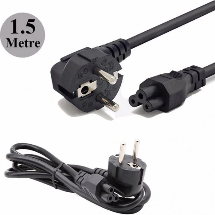 Notebook PC Laptop Güç Power Adaptör Kablosu Yonca Kablo 1.5m
