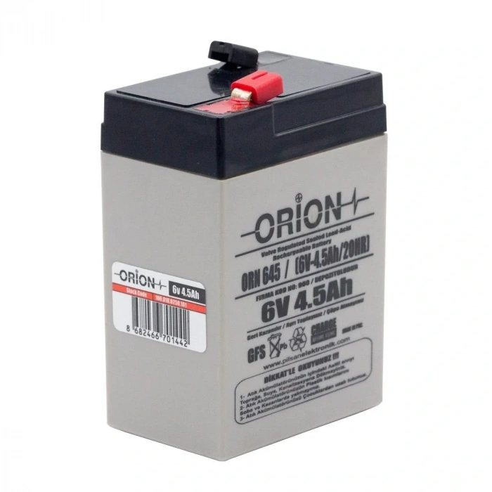 Orion 6V 4.5Ah Bakımsız Kuru Akü