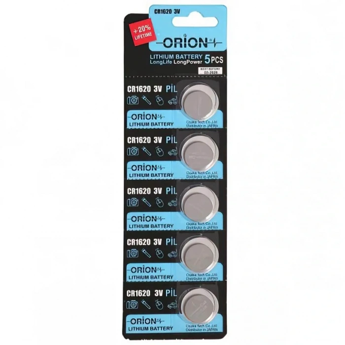 Orion CR1620 3V Lityum Pil 5li Paket