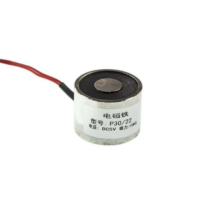 P30/22 5V Elektromıknatıs - 10kg Elektro Manyetik Tutucu
