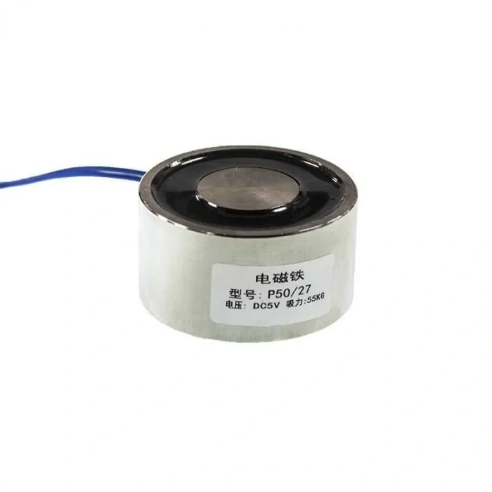 P50/27 5V Elektromıknatıs - 50kg Elektro Manyetik Tutucu