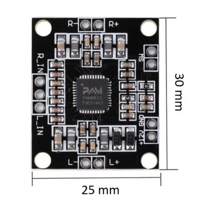 PAM8610 2x15W Stereo Ses Yükseltici Amfi Modülü