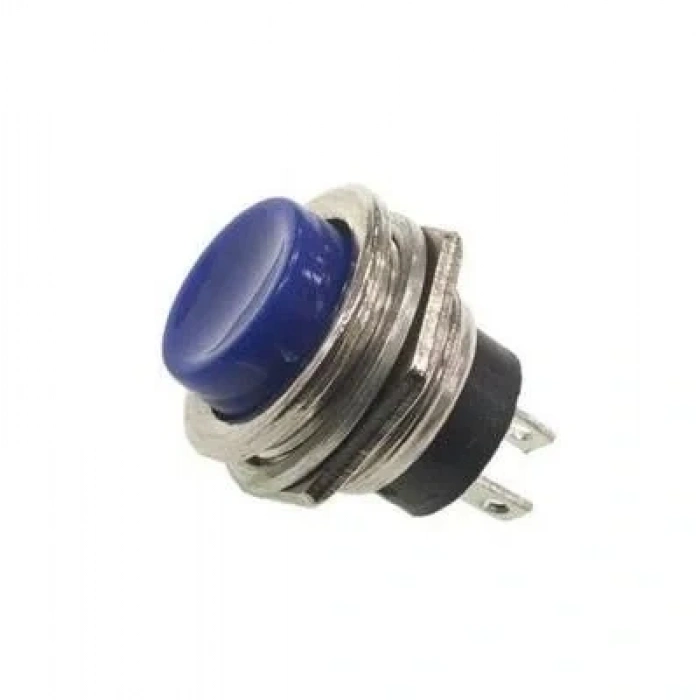 PBS26 16mm Push Buton - Mavi