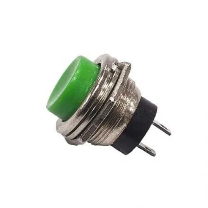 PBS26 16mm Push Buton - Yeşil