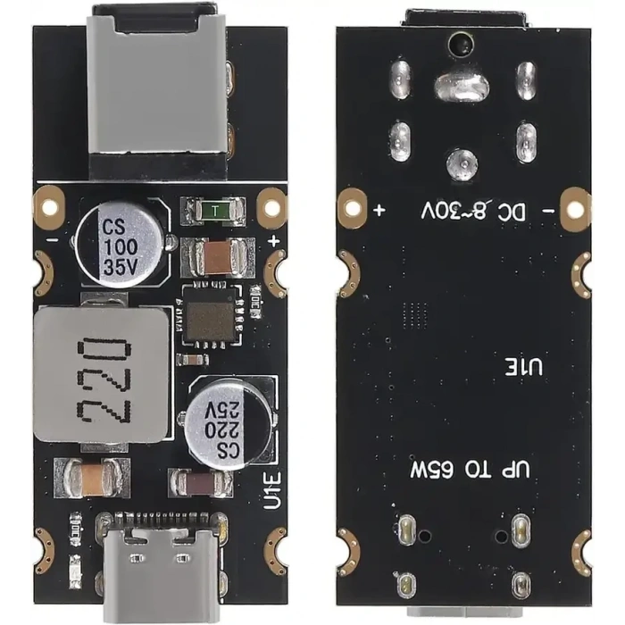 Pd65W Type-C USB QC3.0 5V 9V 12V 20V Hızlı Şarj Modülü 2.5x5.5 Jack