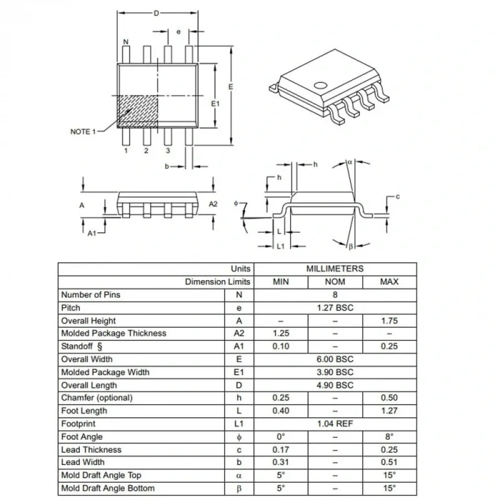 PIC12F629 I/SN SMD SOIC-8 8-Bit 20Mhz Mikrodenetleyici