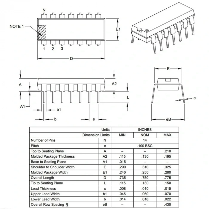 PIC16F676 I/P PDIP-14 8-Bit 20 MHz Mikrodenetleyici