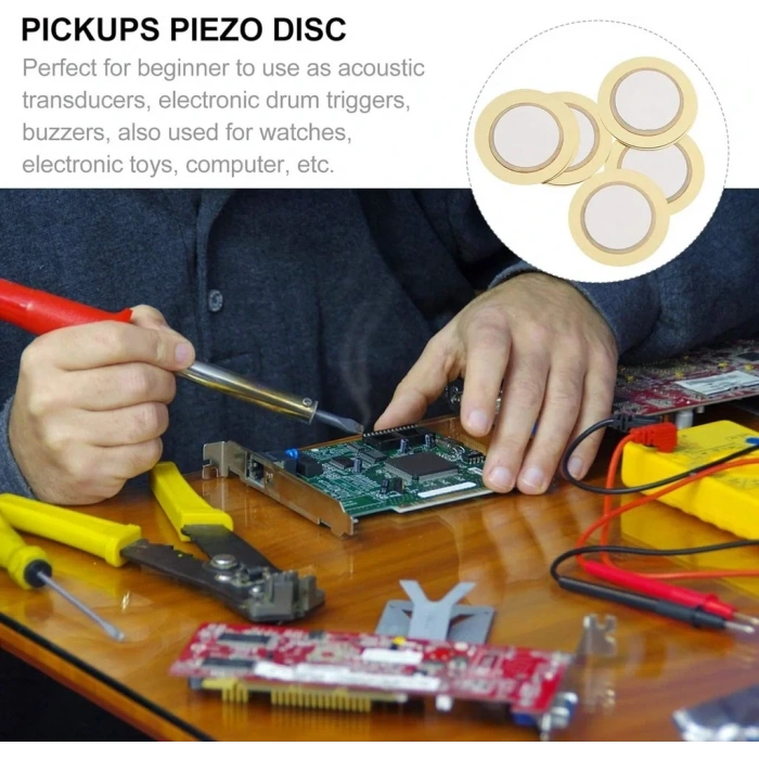 Piezo Disk Element - 15mm Çap Kablosuz 1 Adet