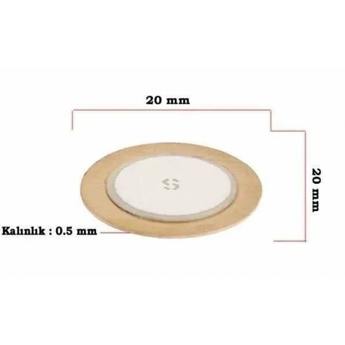 Piezo Disk Element - 20 mm Çap