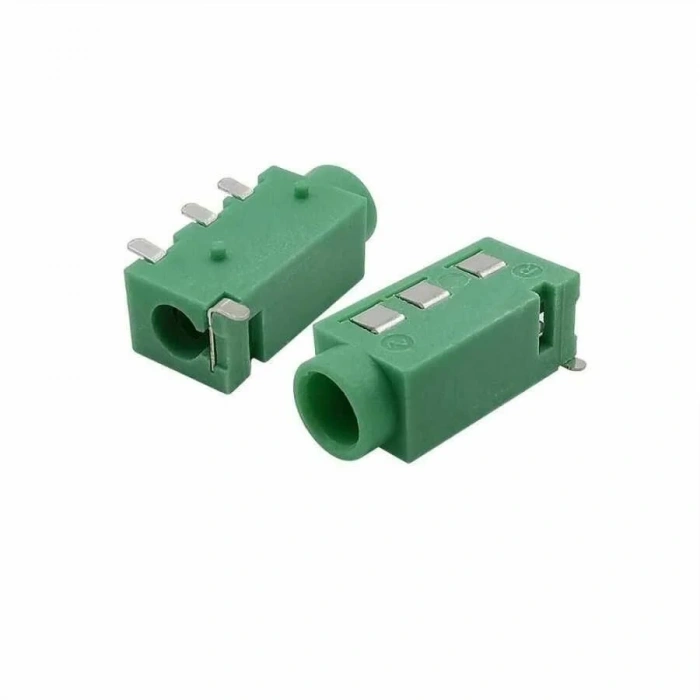 PJ-320D 3.5mm Stereo 4-Pin SMD Jack Dişi - Yeşil