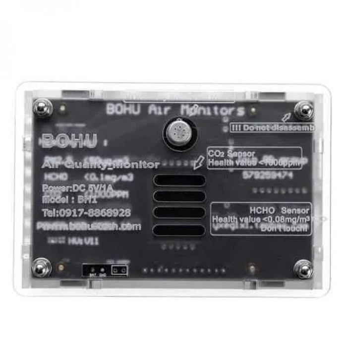 PM2.5 TVOC CO2 HCHO AQI Hava Kalitesi Monitörü - B1