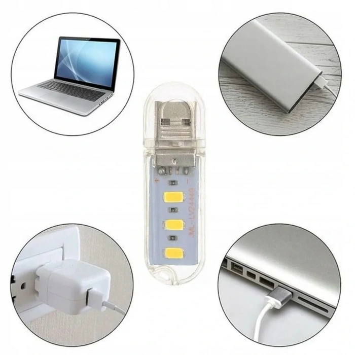 Portatif Mini Usb Led Işık Gece Okuma Kamp Lambası