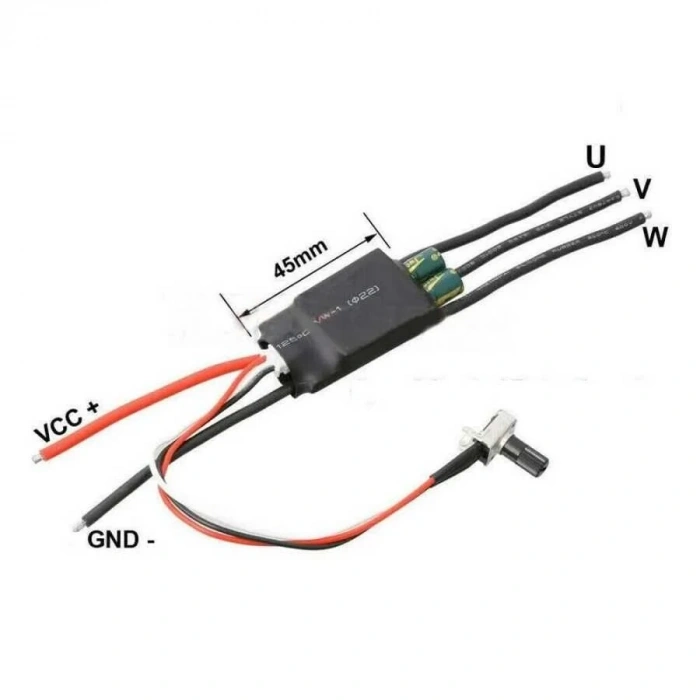 Potansiyometreli ESC 20A Brushless Fırçasız Motor Hız Kontrol Sürücü