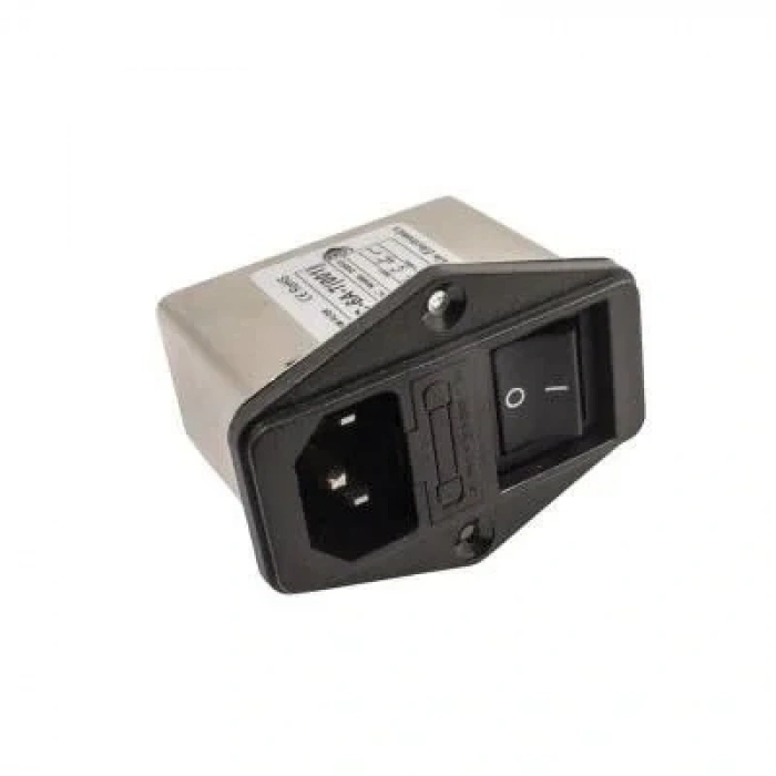 PX2C-6A EMI Filtre 6A Anahtarlı Erkek Power Soketi - Sigorta Yuvalı