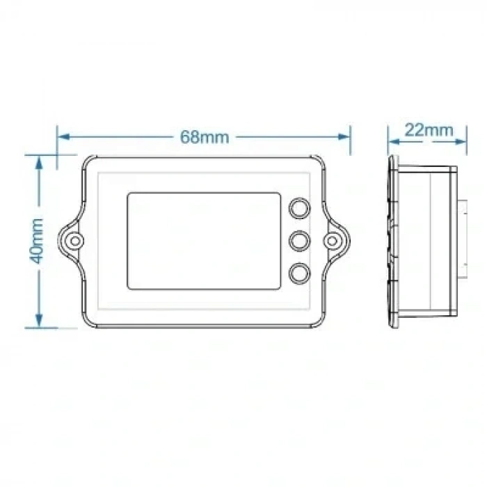 PZEM-037 8-120V 100A Voltmetre Ampermetre - Batarya Kapasite Yöneticisi + 100A Şönt + 2m USB Kablo