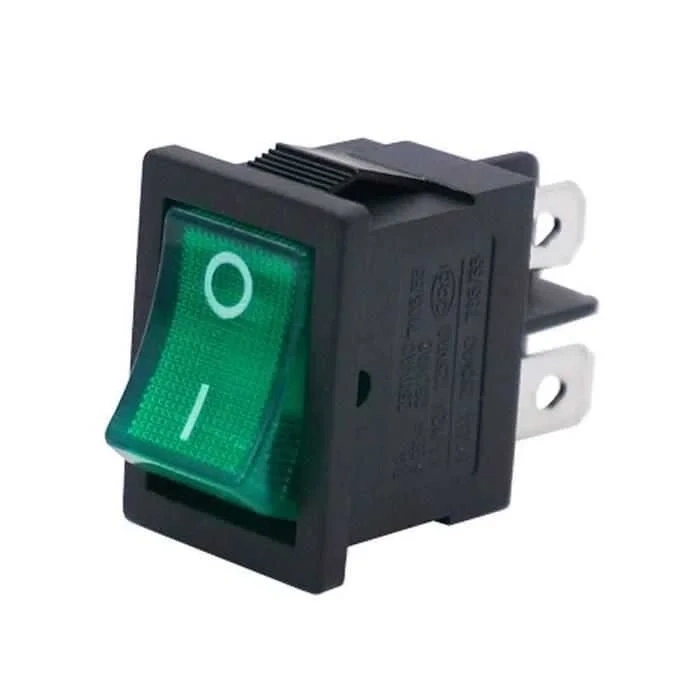 RL3-4 ON-OFF Yeşil Işıklı Anahtar 4-Pin KCD1