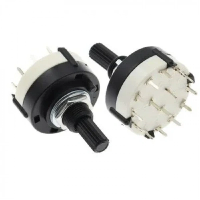 RS26 26mm 12 Konumlu Rotary Switch - Komitatör