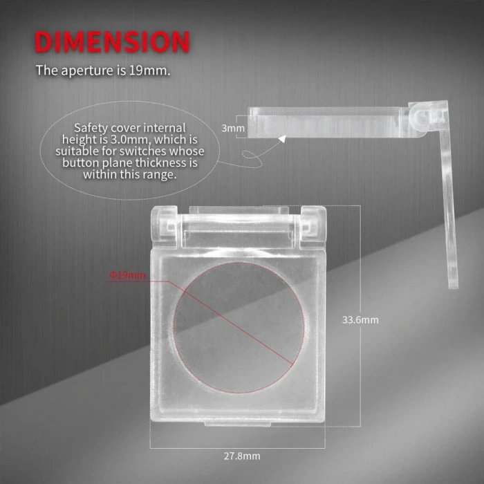 S-022 22mm Yaylı Buton Koruma Kapağı DPC-22
