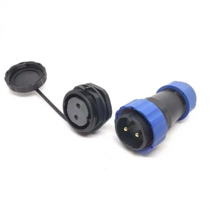 SD28 2 Pin 28mm Su Geçirmez Konnektör Takımı - Panel Tipi