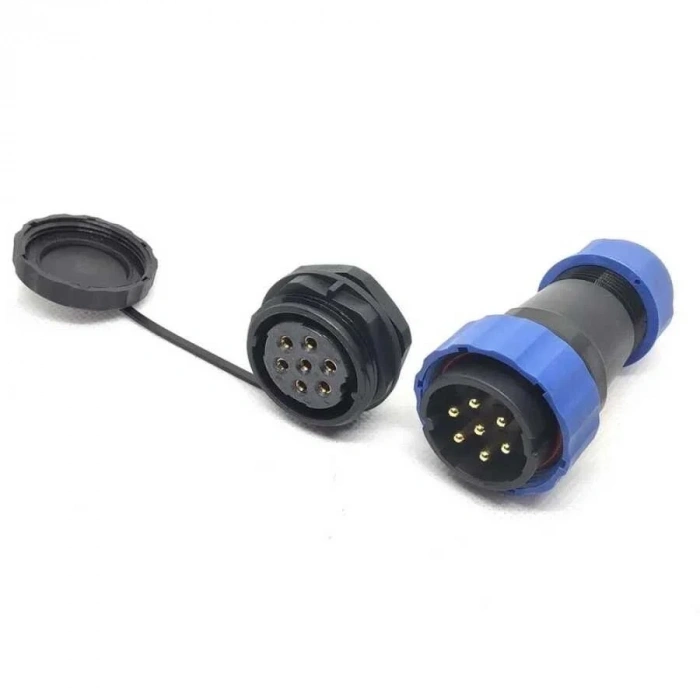 SD28 7 Pin 28mm Su Geçirmez Konnektör Takımı - Panel Tipi