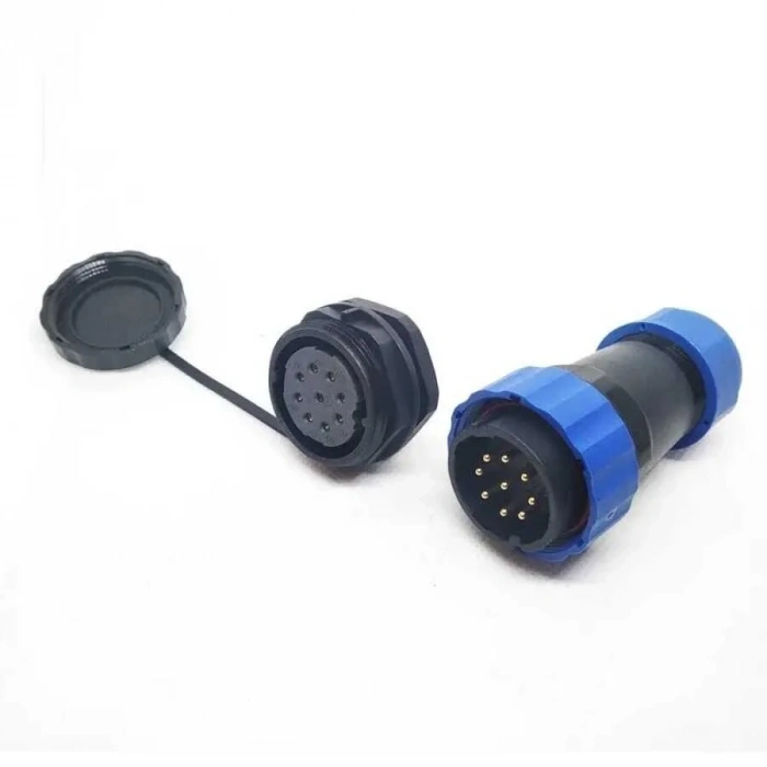 SD28 9 Pin 28mm Su Geçirmez Konnektör Takımı - Panel Tipi