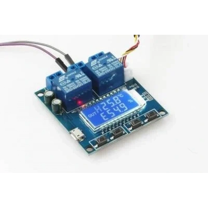SHT20 Isı ve Nem Kontrollü 2 Kanal Bağımsız Röle Modülü XH-M452