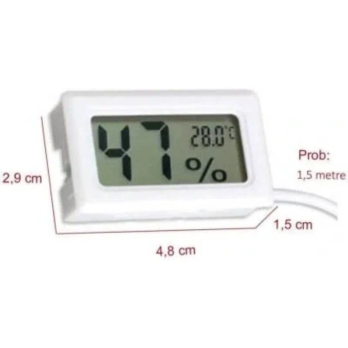 Sıcaklık ve Nem Ölçer - Kuluçka Termometre Higrometre