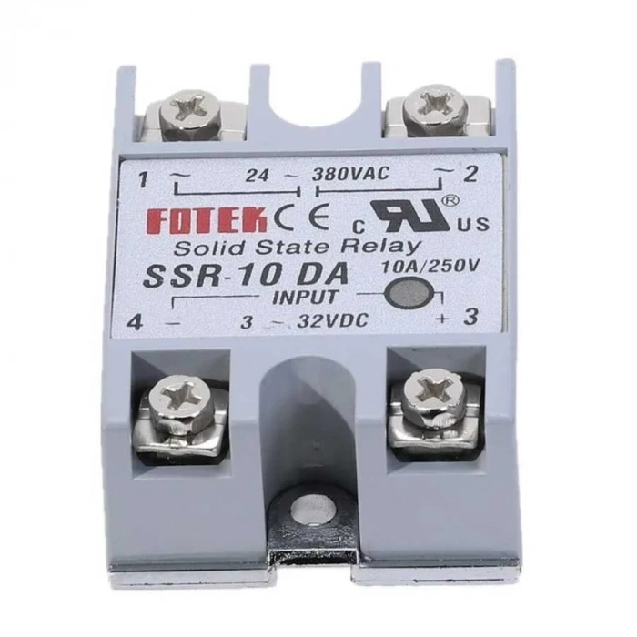 SSR-10DA Solid State Röle 10A - 3-32VDC Giriş 24-380VAC Çıkış