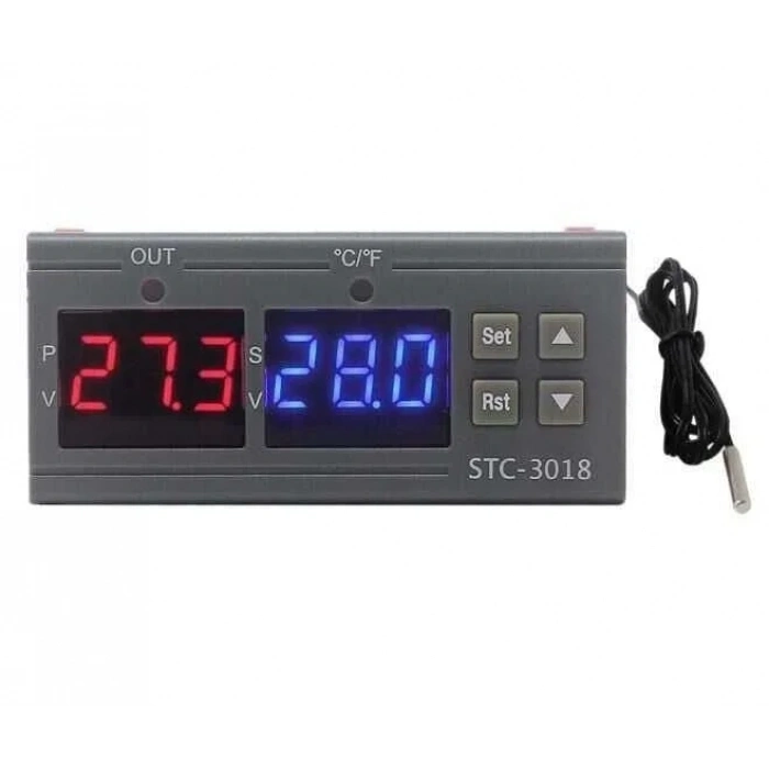 STC-3018 12V Dijital Sıcaklık Kontrol Cihazı - Kuluçka Uyumlu