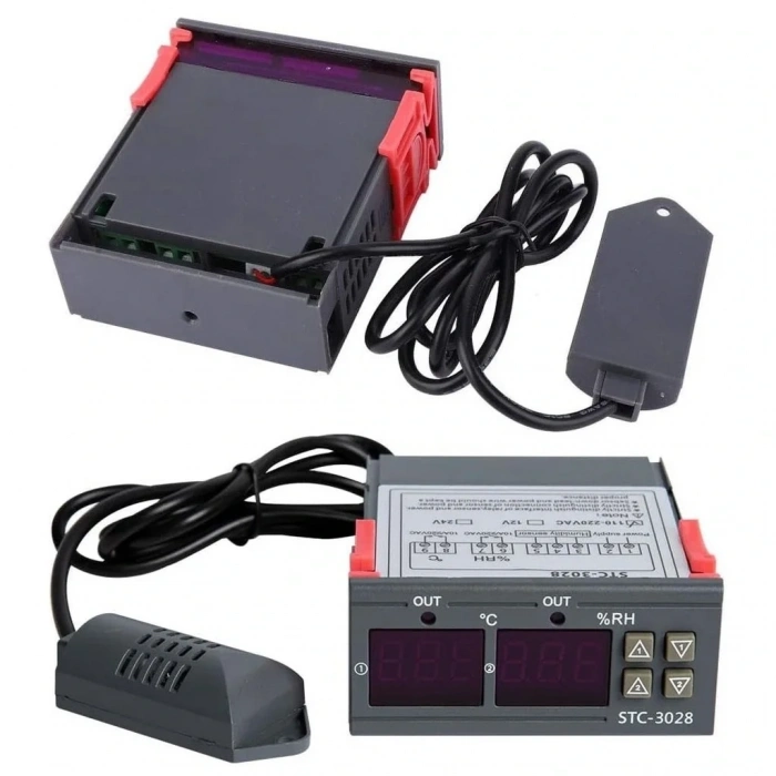 STC-3028 220V LCD Ekranlı Problu Termostat Dijital Sıcaklık Kontrol Cihazı