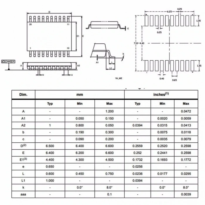 STM8L051F3P6 8-Bit 16MHz Mikrodenetleyici Tssop20