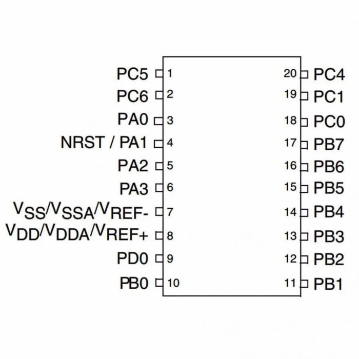 STM8L051F3P6 8-Bit 16MHz Mikrodenetleyici Tssop20