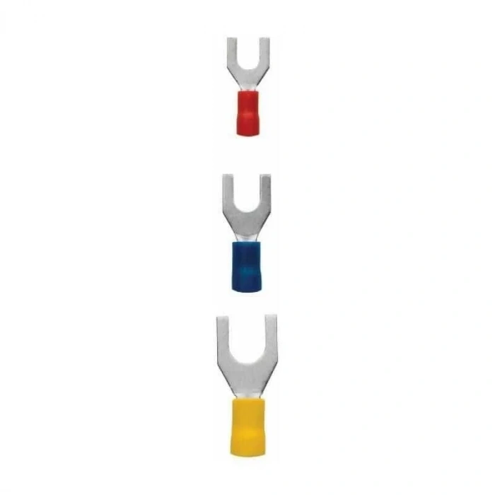 SV 1.25-6 0.50-1.50 mm Kırmızı Çatal Tip İzoleli Kablo Ucu 10 Adet