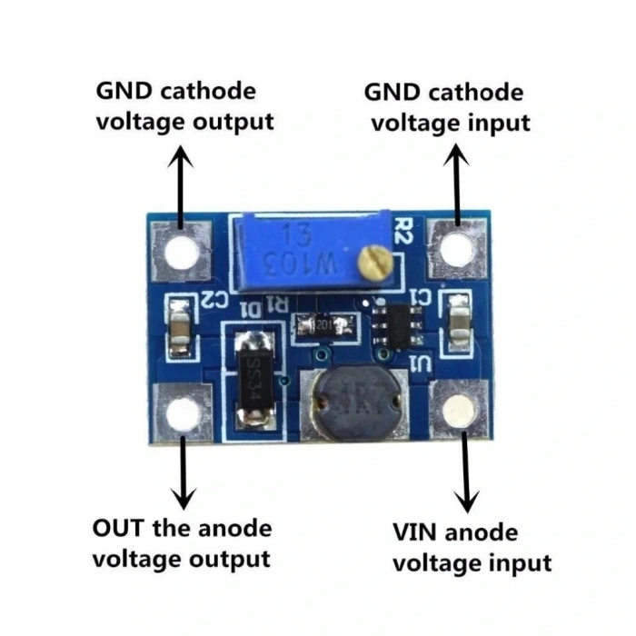 SX1308 2A DC-DC Voltaj Yükseltici Boost Modül