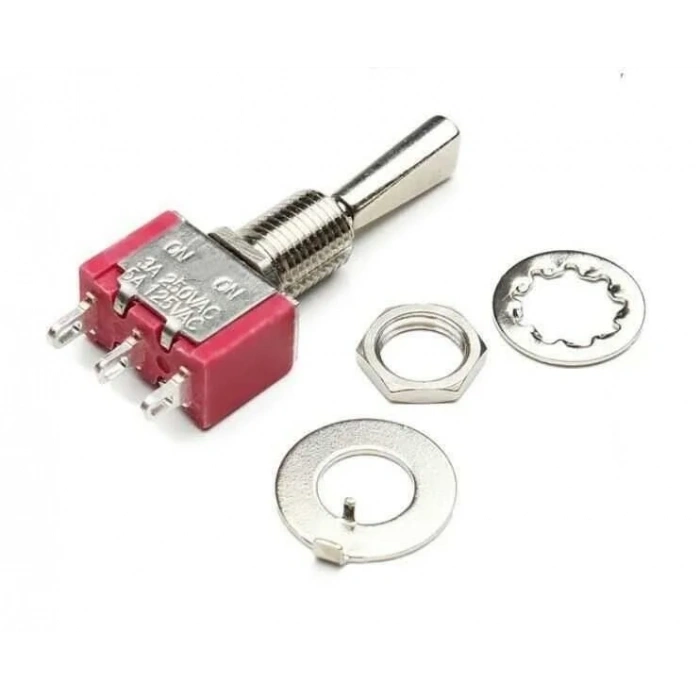 T80-T ON-ON 3-Pin Yaylı Toggle Switch