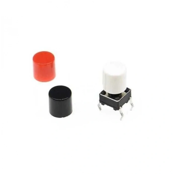 Tact Switch Kapağı Çap 3.2mm Beyaz - 6x6mm Switch ile Uyumlu