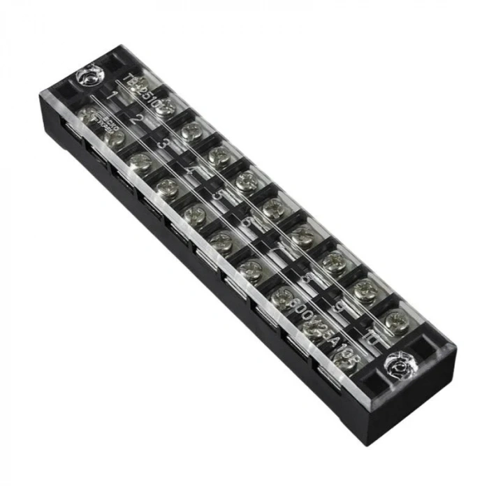 TB-2510 10P Çift Sıra Terminal Blok - 600V 25A