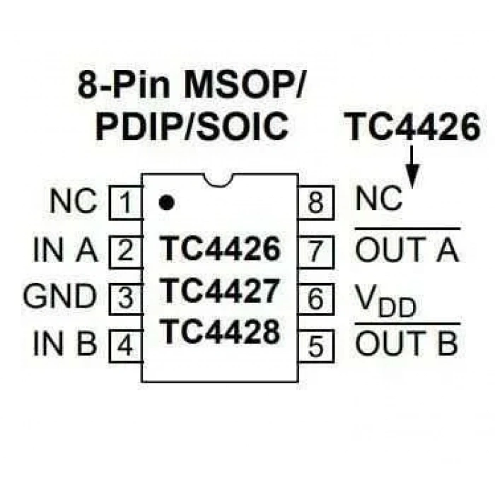 TC4426 SOIC-8 Mosfet Sürücü Entegresi