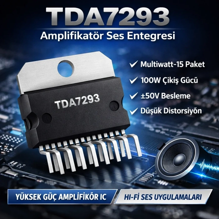 TDA7293 Amplifikatör Ses Entegresi Multiwatt-15
