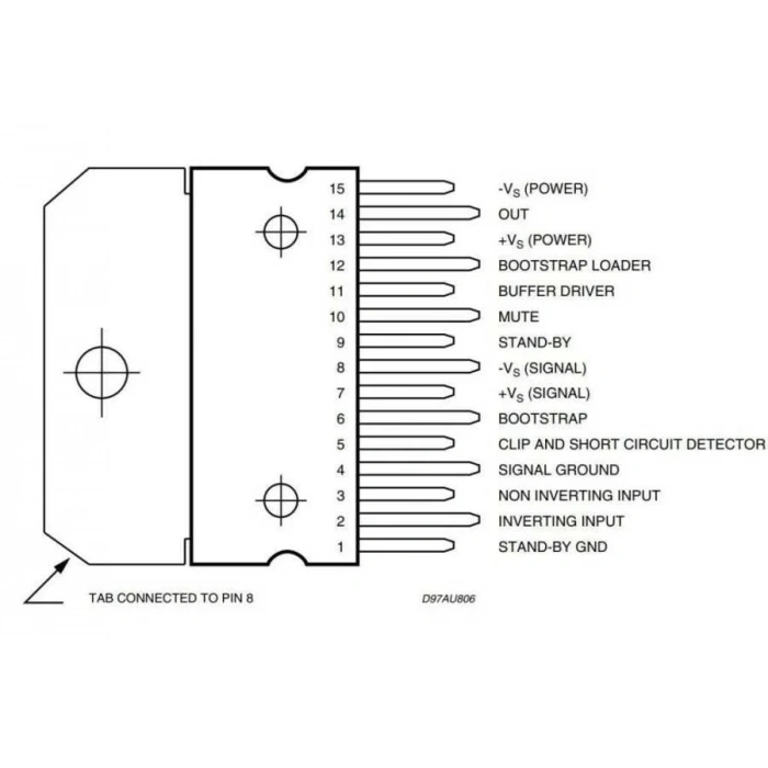 TDA7293 Multiwatt-15 Amplifikatör Ses Entegresi