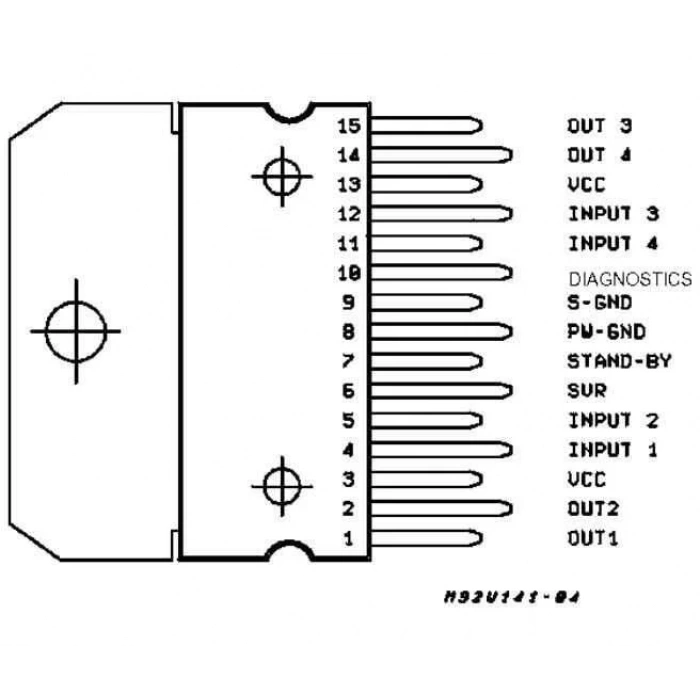 TDA7375A Multiwatt-15 Amplifikatör Ses Entegresi