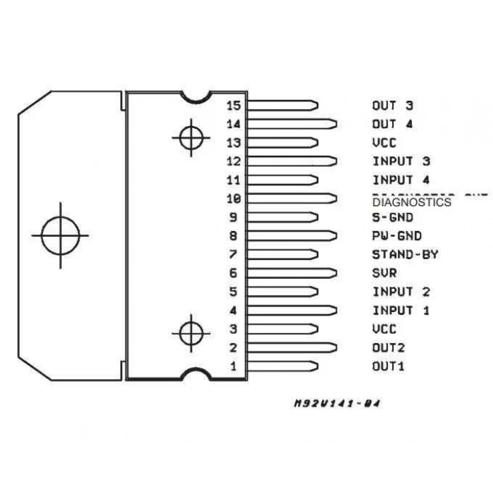 TDA7377 Multiwatt-15 Amplifikatör Ses Entegresi