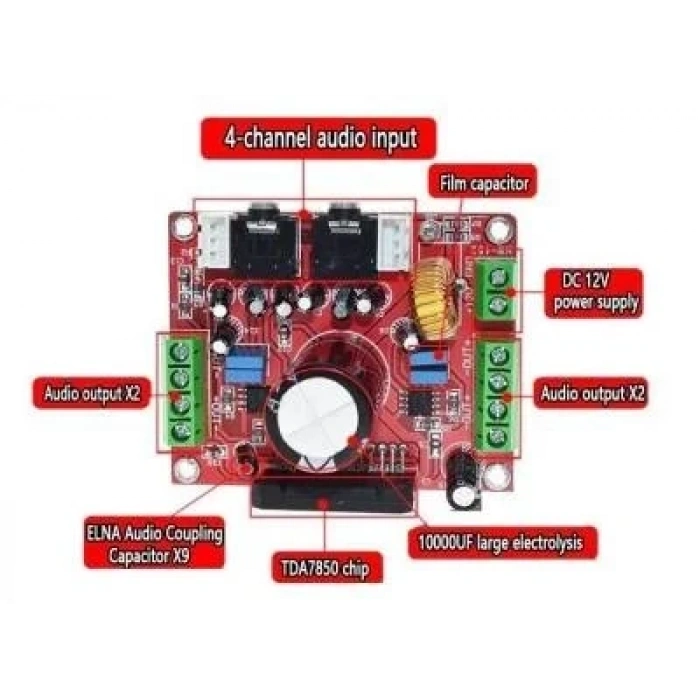 TDA7850 4X50W Amplifikatör Modülü