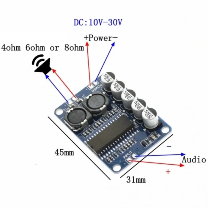 TDA8932 35W Dijital Amplifikatör Kartı