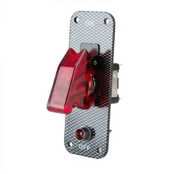 Tekli ON-OFF Toggle Switch Panel - Kırmızı