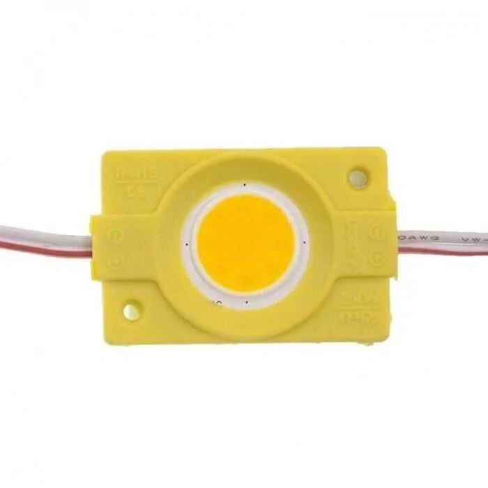 Tekli Su Gerçimez Cob Led Modülü - Sarı 12V 2.4W