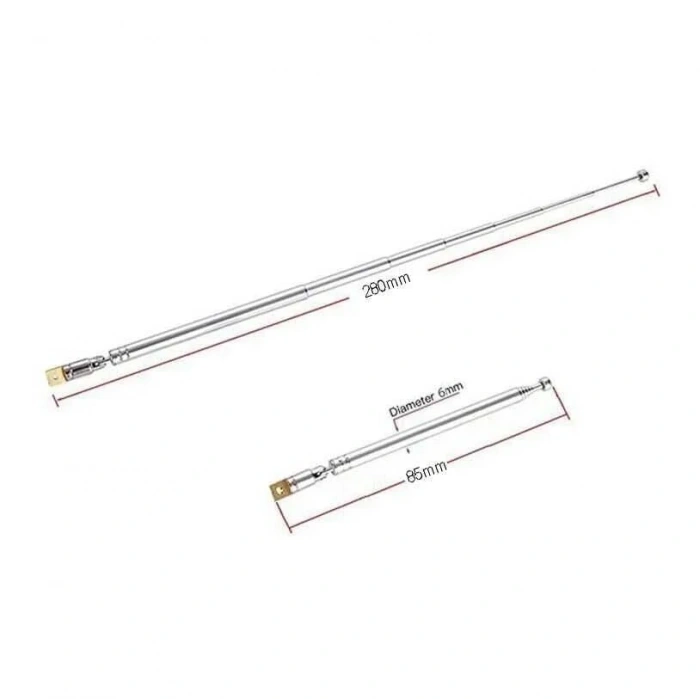 Teleskopik Çubuk Anten 280 mm
